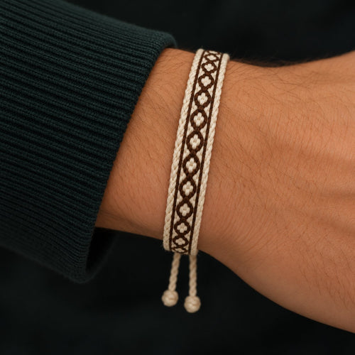 Dune House bracelet, Cream & Brown