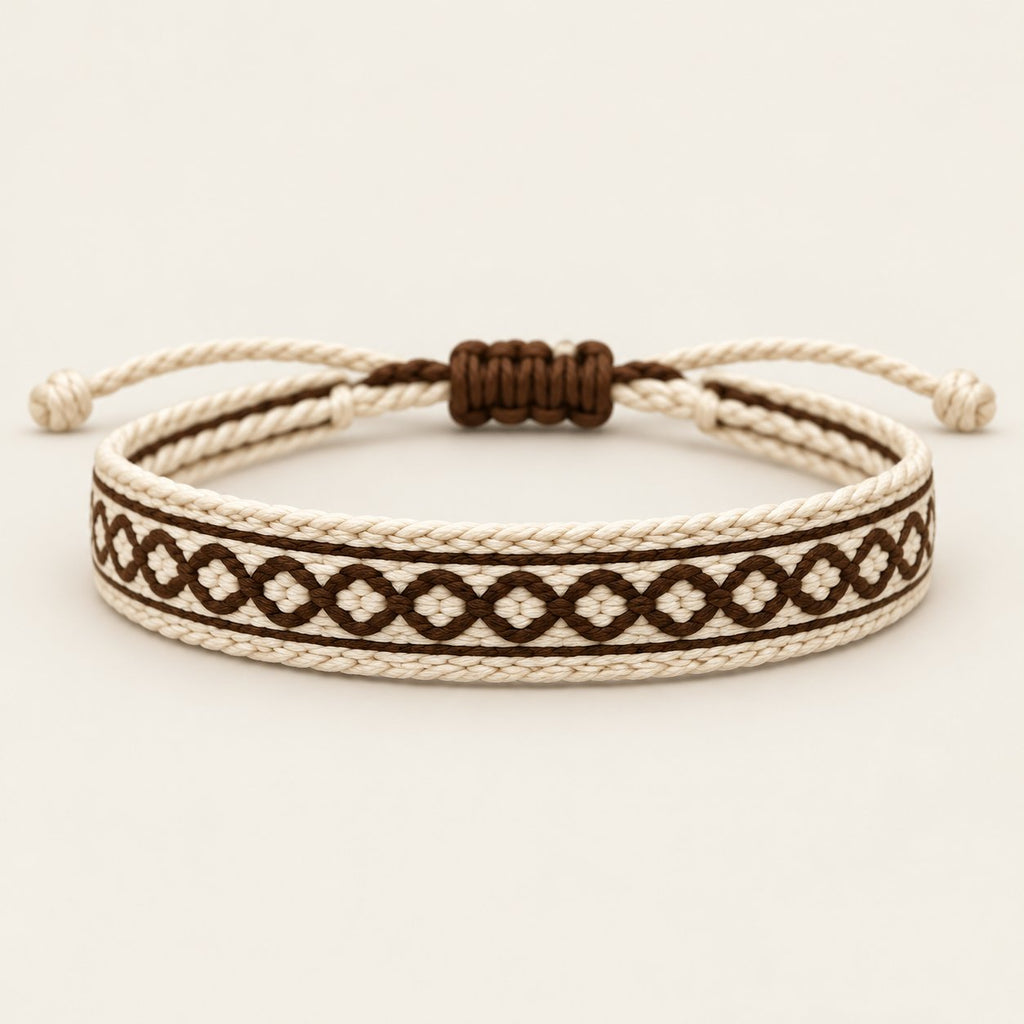 Dune House bracelet, Cream & Brown