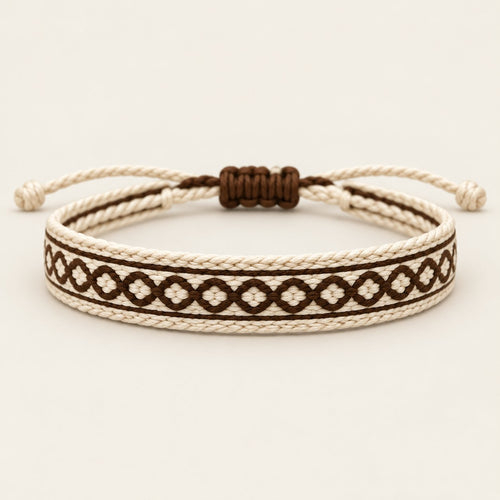Dune House bracelet, Cream & Brown