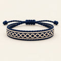 Nantucket bracelet, Navy & Cream