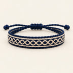 Nantucket bracelet, Navy & Cream