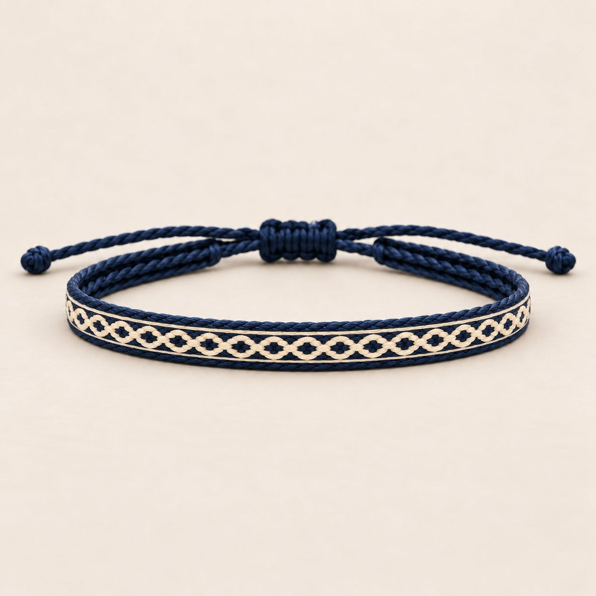 Nantucket bracelet, Navy & Cream