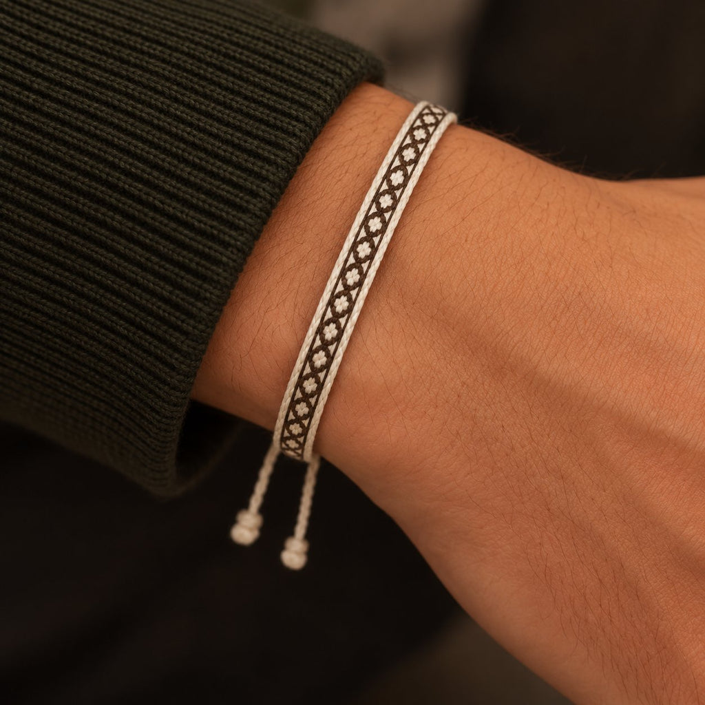 Dune House bracelet, Cream & Brown