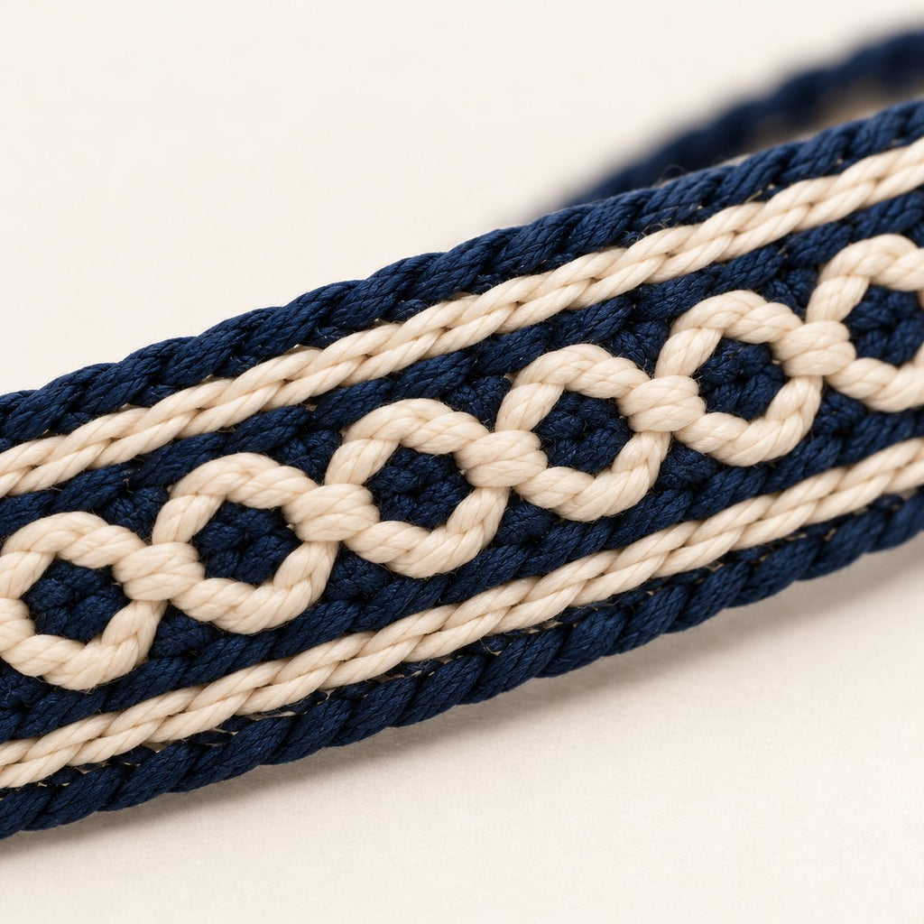 Nantucket bracelet, Navy & Cream