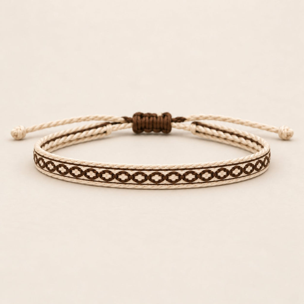 Dune House bracelet, Cream & Brown