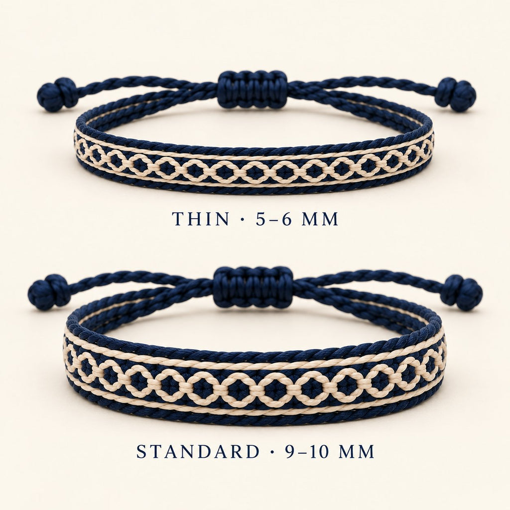 Nantucket bracelet, Navy & Cream