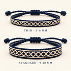 Nantucket bracelet, Navy & Cream