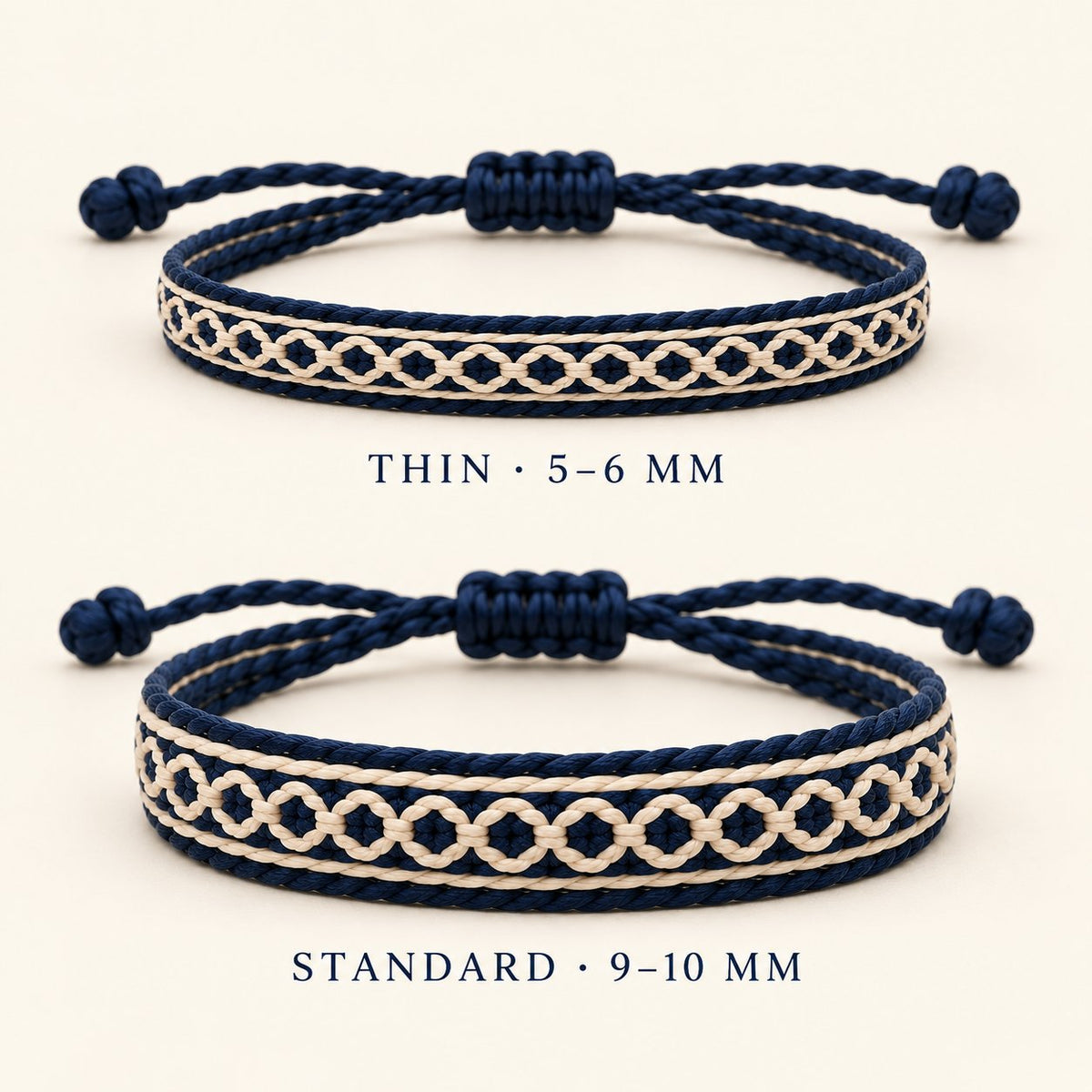 Nantucket bracelet, Navy & Cream