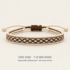 Dune bracelet, cream and brown, 7-8 mm